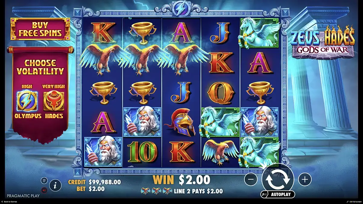 Versión gratuita de Zeus vs Hades